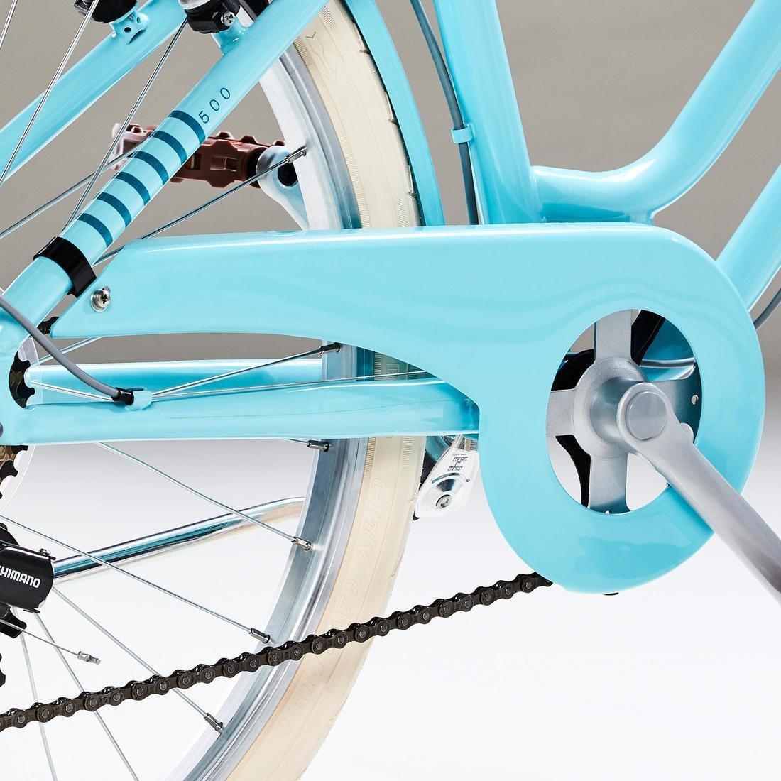 Unisex Kids 24 City Bike Elops 500, Blue, No Color, large image number 6