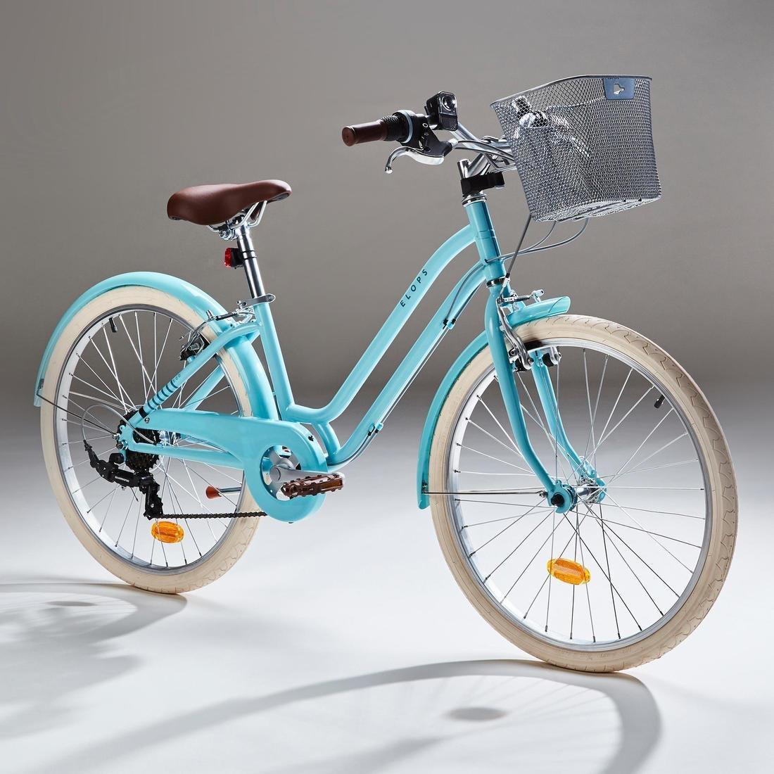 Unisex Kids 24 City Bike Elops 500, Blue, , large image number 8