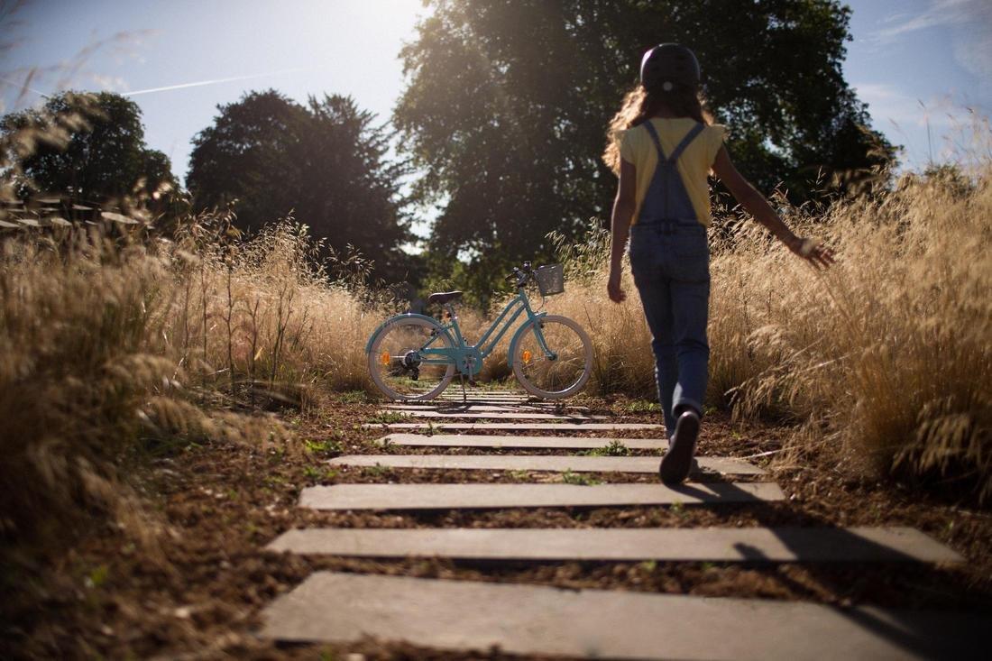 Unisex Kids 24 City Bike Elops 500, Blue, No Color, large image number 10