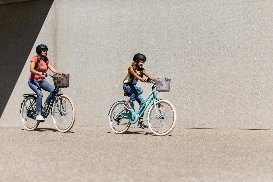 Unisex Kids 24 City Bike Elops 500, Blue, No Color, large image number 14