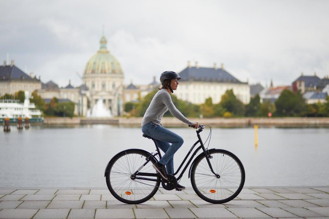 Elops 100 Low Frame City Bike, Black, No Color, large image number 7