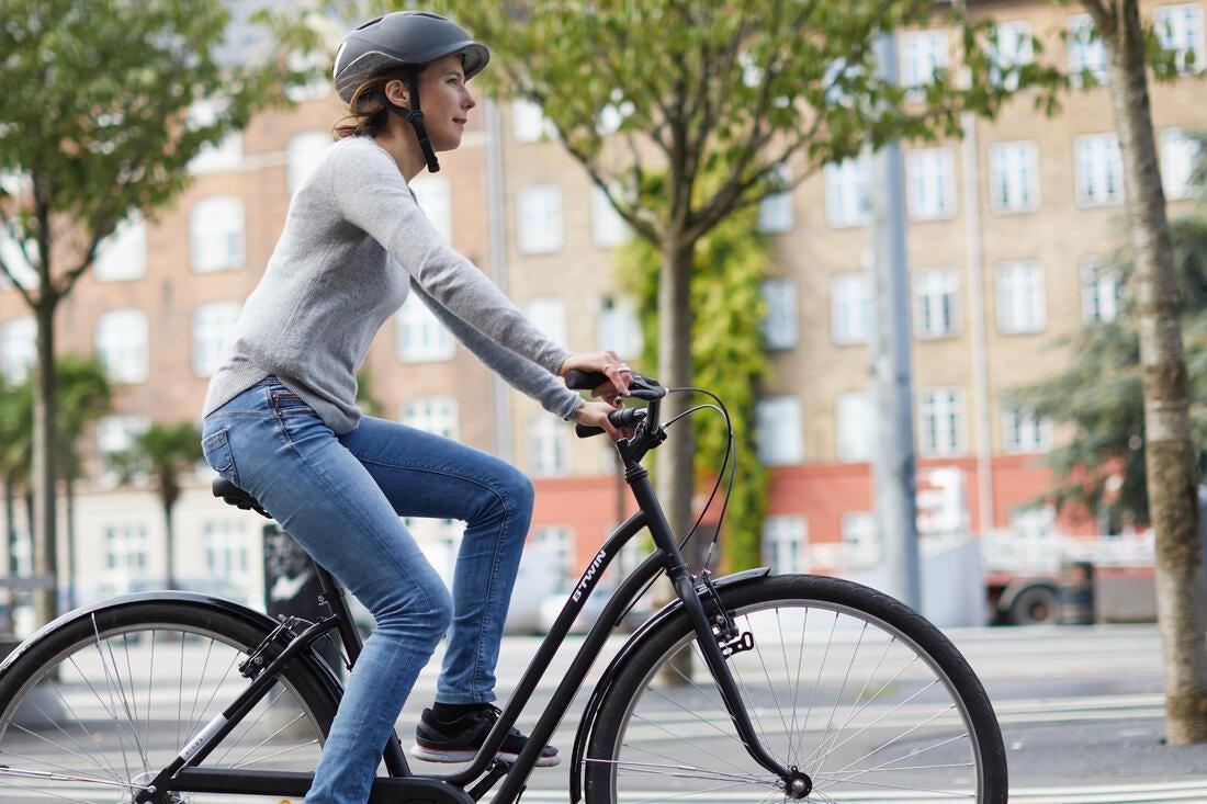 Elops 100 Low Frame City Bike, Black, No Color, large image number 9