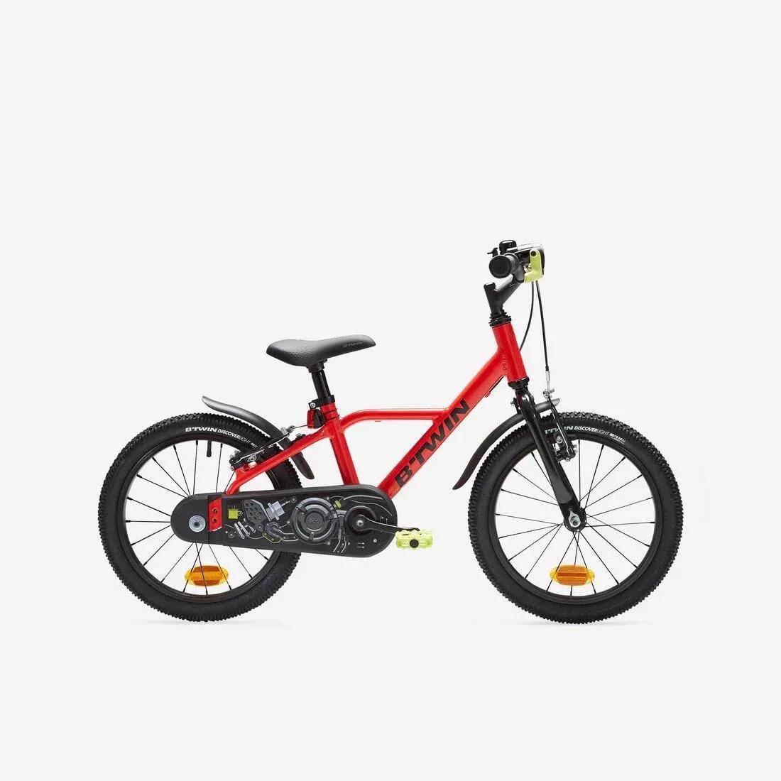 BRIGHT RED Kids' 16-inch, chain guard, easy-braking bike, red, No Color, large image number 5