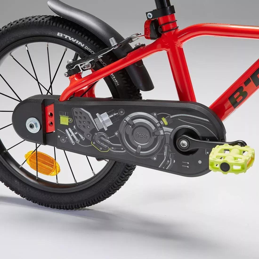 BRIGHT RED Kids' 16-inch, chain guard, easy-braking bike, red, No Color, large image number 8