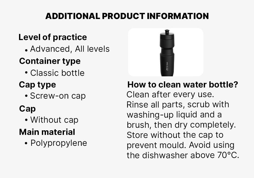 Cycling Water Bottle Softflow, Black, No Color, medium