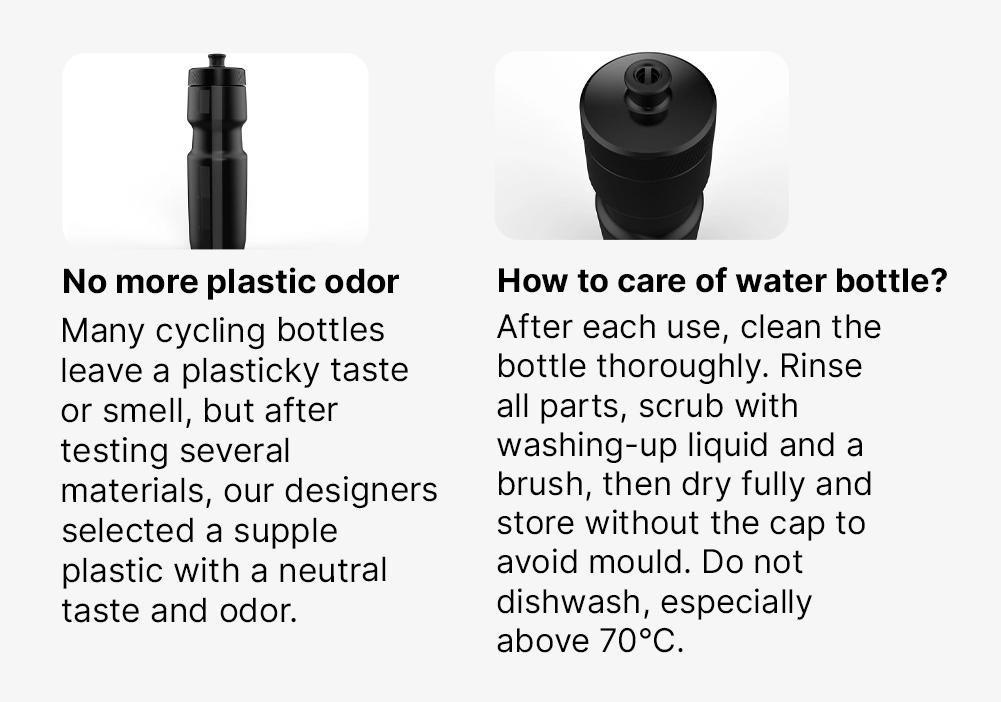 Cycling Water Bottle Softflow, Black, No Color, medium