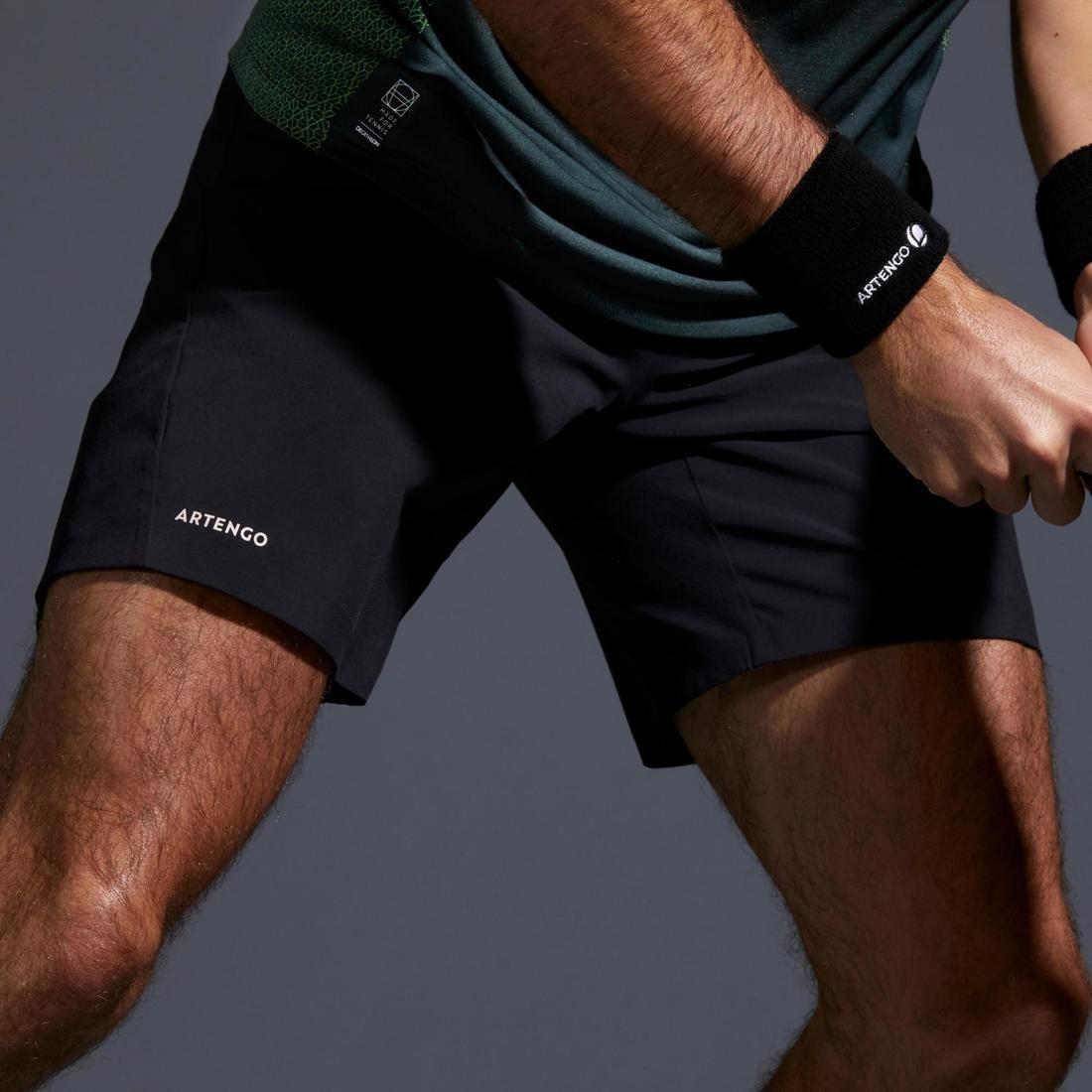 Mens Tennis Shorts Tsh 900 Light, Black, No Color, large image number 2