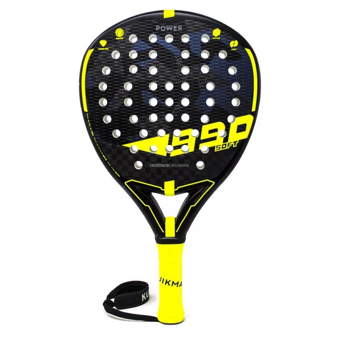 Adult Padel Racket Pr 990 Power Soft, Yellow, No Color, large image number 0