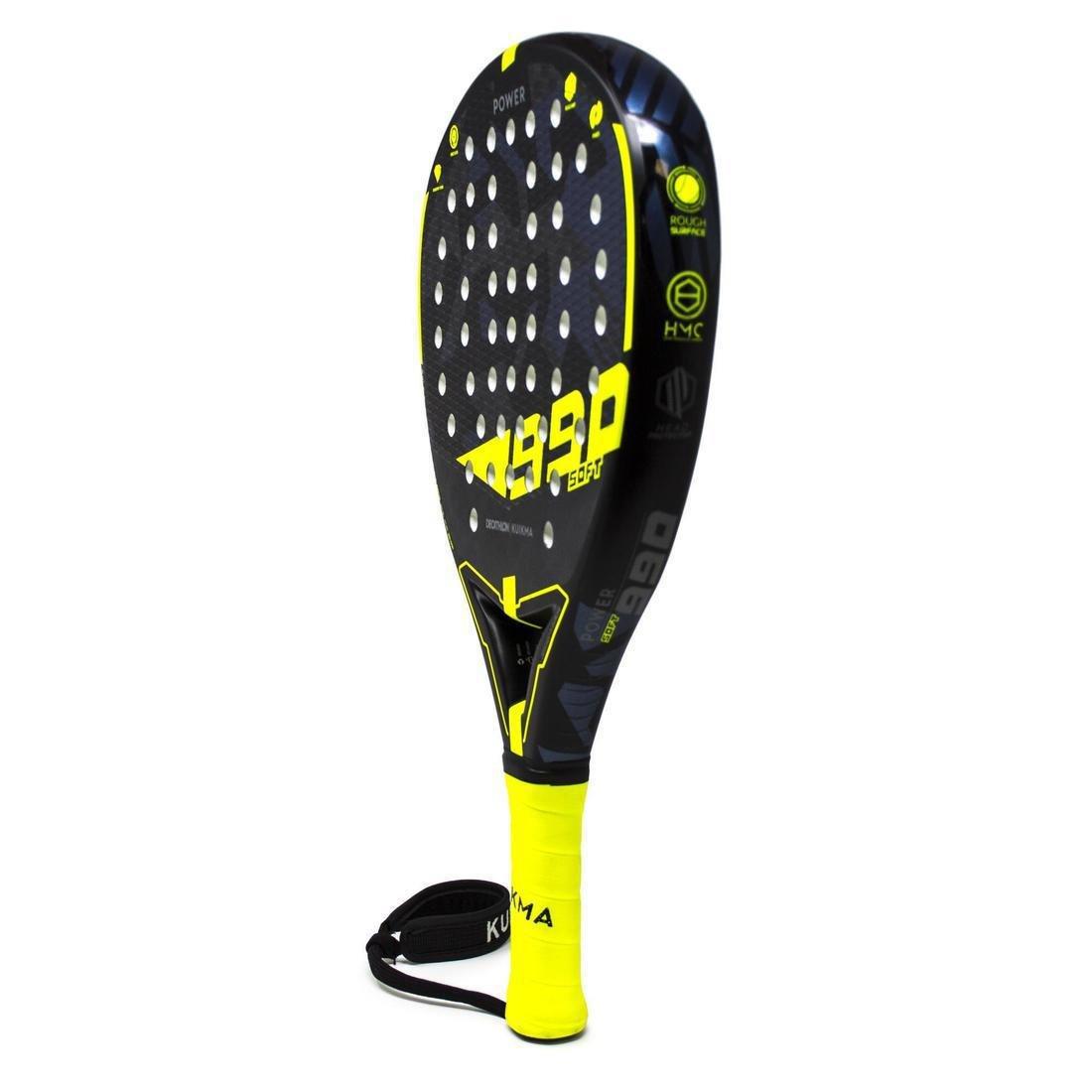 Adult Padel Racket Pr 990 Power Soft, Yellow, No Color, large image number 2
