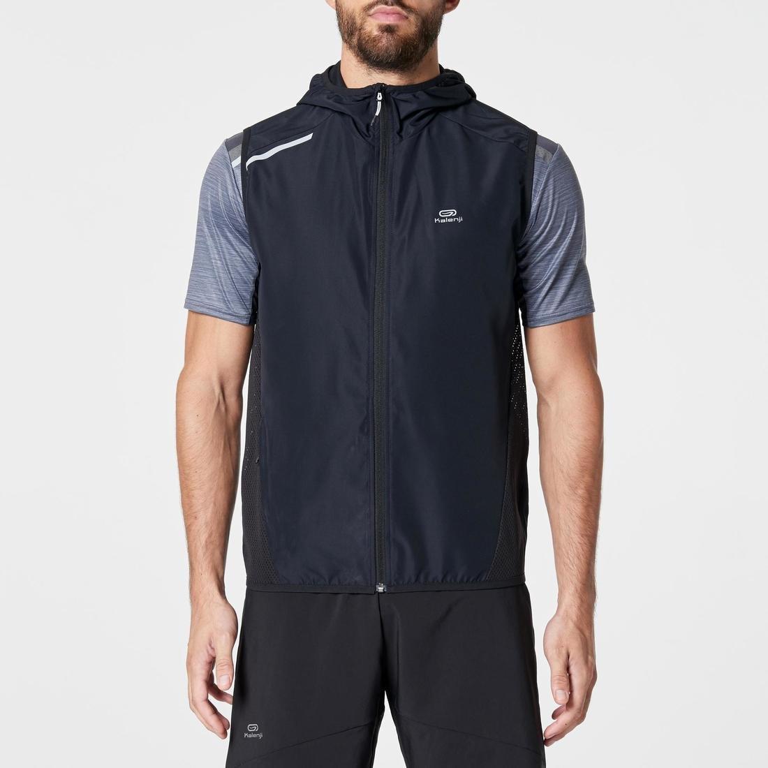 Mens Kalenji Running Wind Jacket, Black, , large image number 1