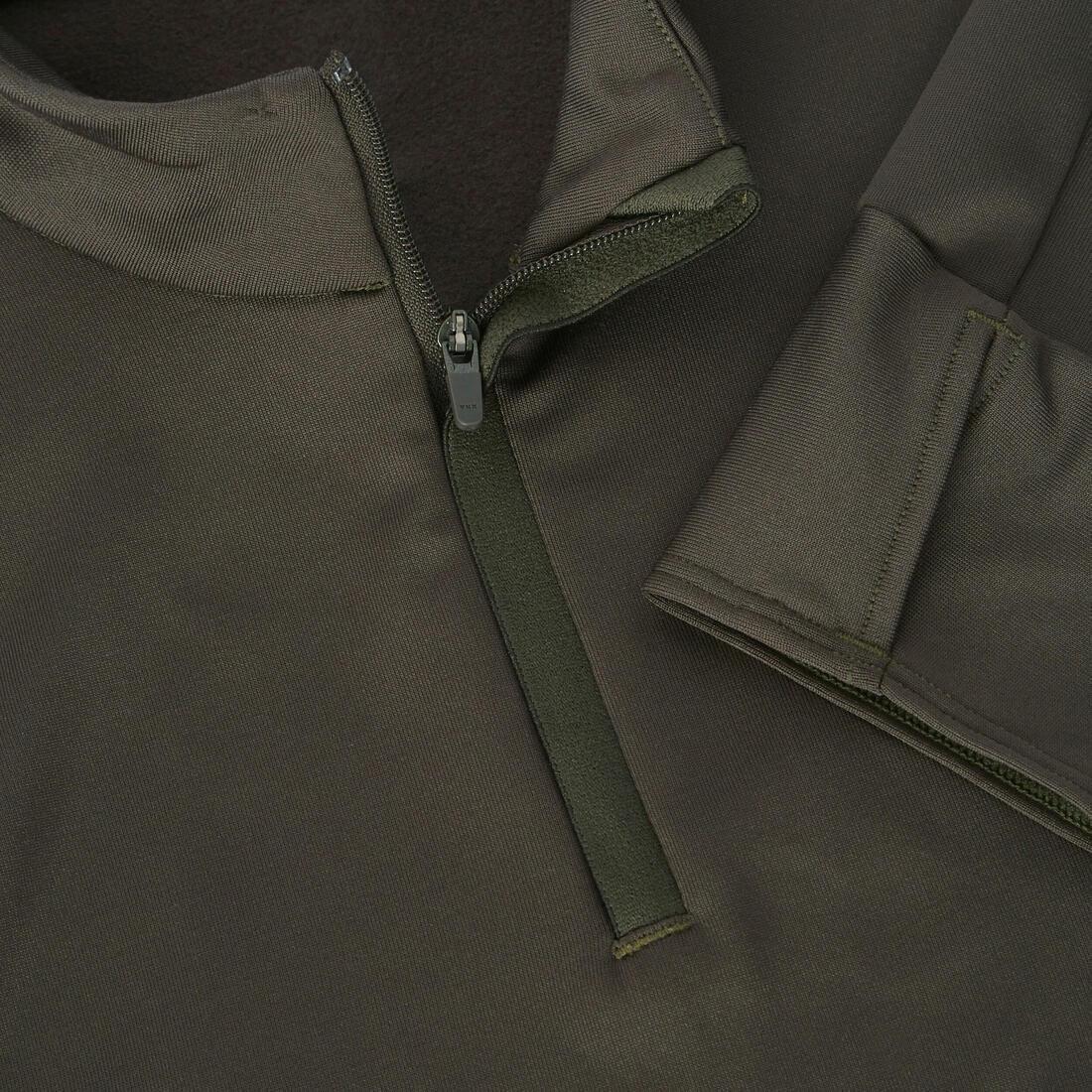 Mens Kalenji Warm Long-Sleeved Running T-Shirt, Black, No Color, medium