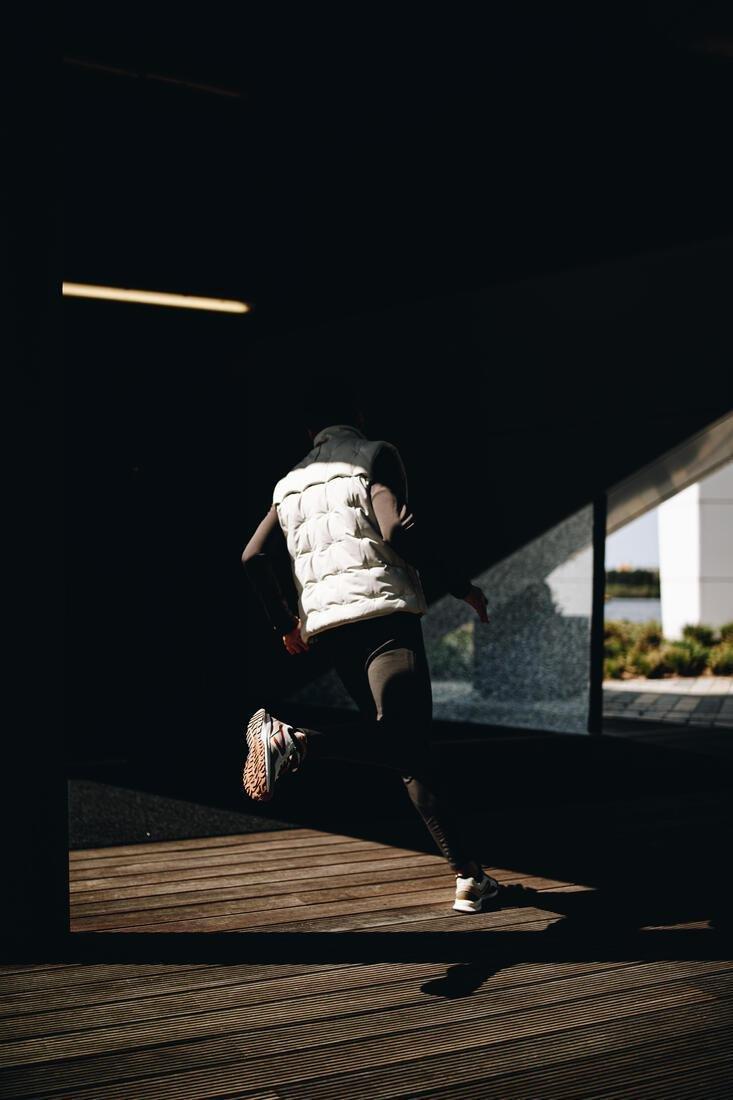 Mens Kalenji Warm Long-Sleeved Running T-Shirt, Black, No Color, medium