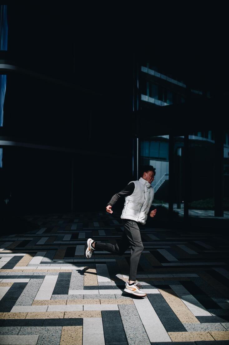 Mens Kalenji Warm Long-Sleeved Running T-Shirt, Black, No Color, medium