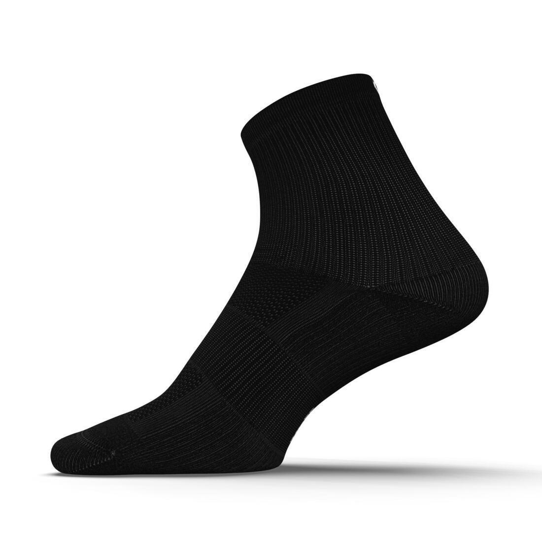 Running Comfortable Mid Height Socks - 2-Pack, Black, No Color, large image number 11