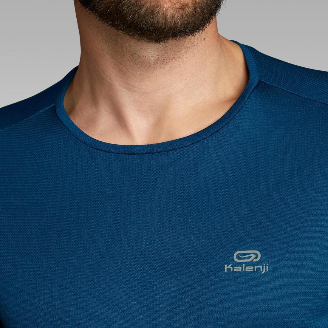 Men Kalenji Dry Breathable Running T-Shirt, Black, No Color, medium