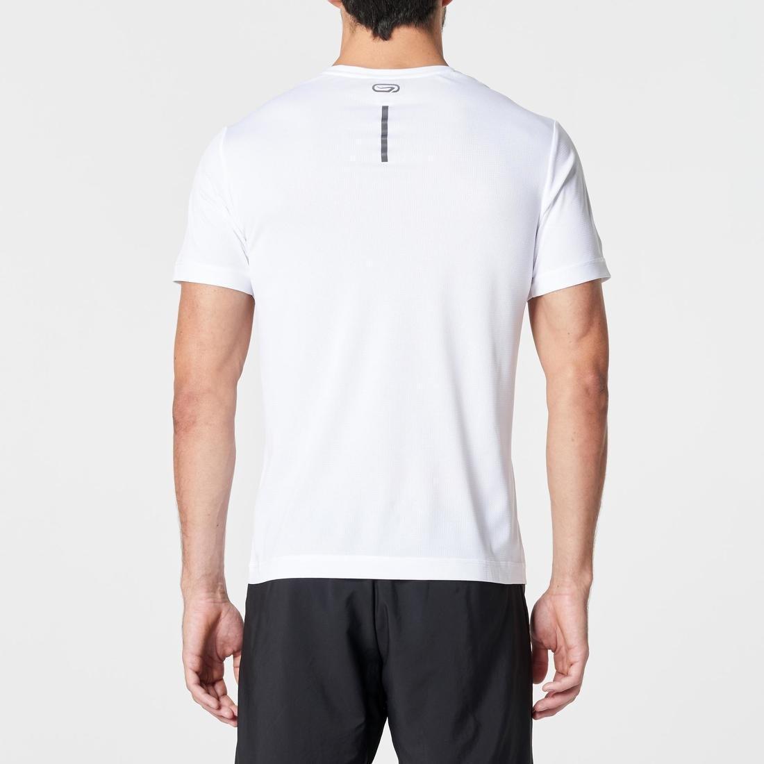 Mens Kalenji Dry Breathable Running T-Shirt, White, No Color, medium