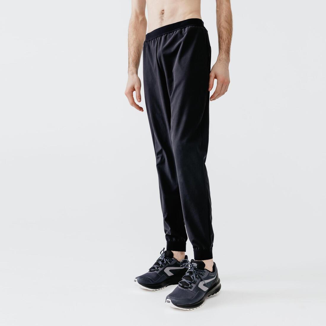 تسوق Mens Kalenji Dry Breathable Running Trousers , Black KALENJI