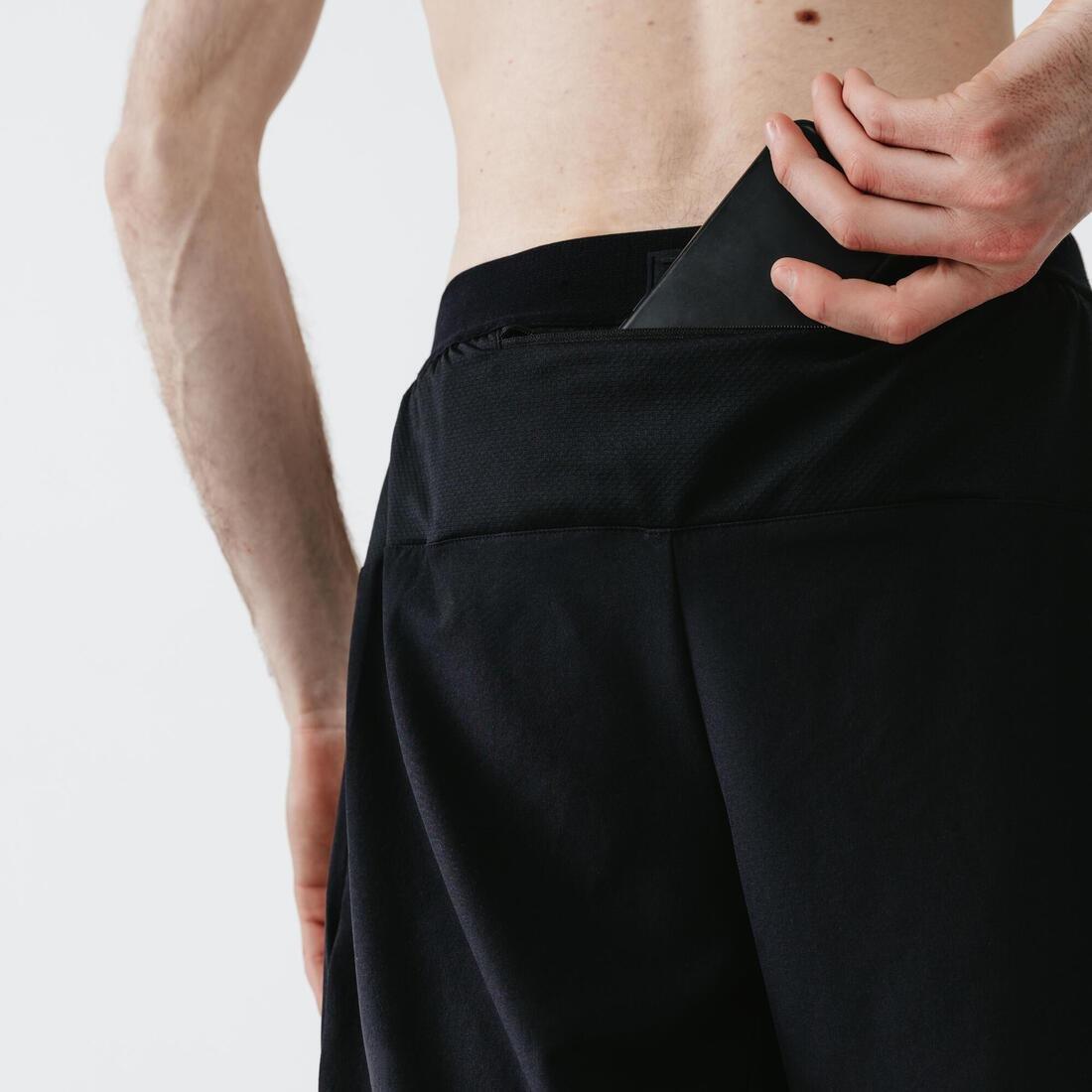 Mens Kalenji Dry Breathable Running Trousers , Black, , large image number 7