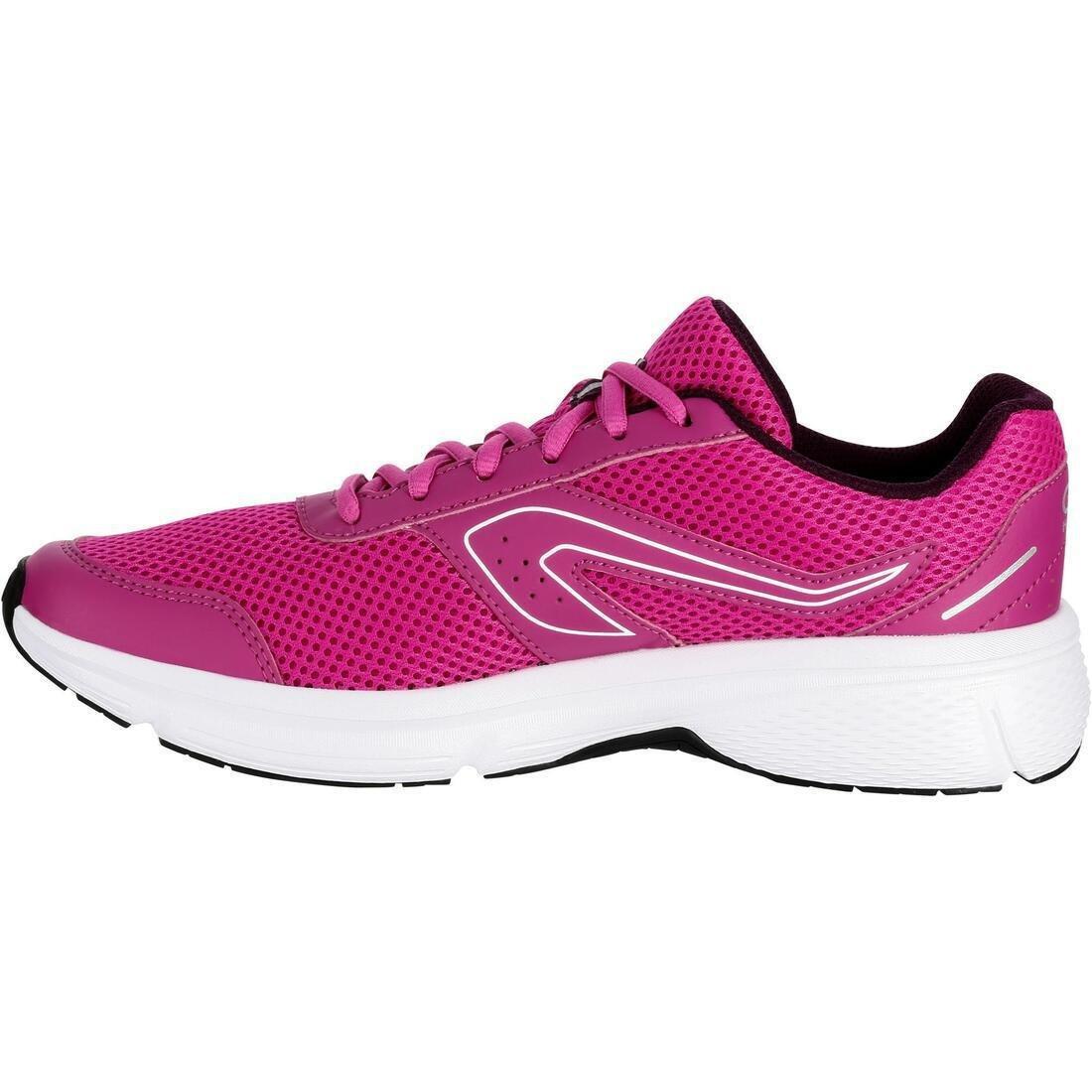Womens Kalenji Run Cushion Running Shoes, Black, , large image number 4