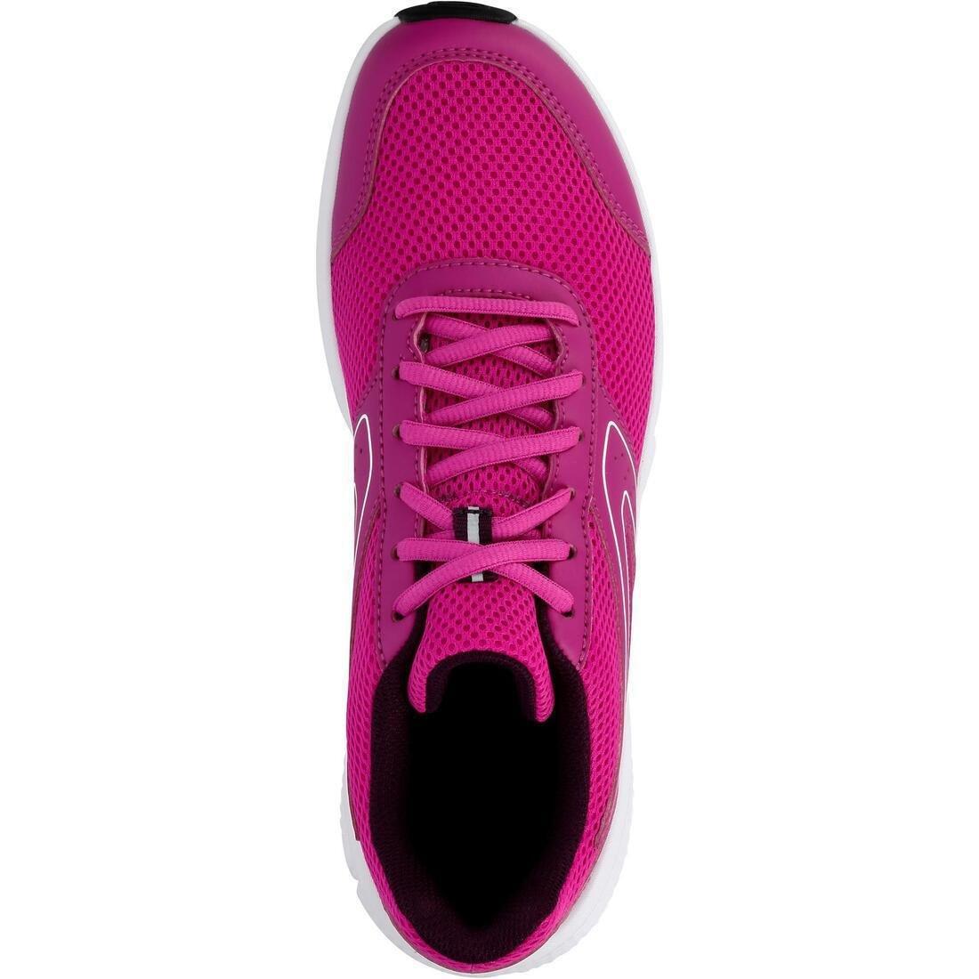 Womens Kalenji Run Cushion Running Shoes, Black, , large image number 12