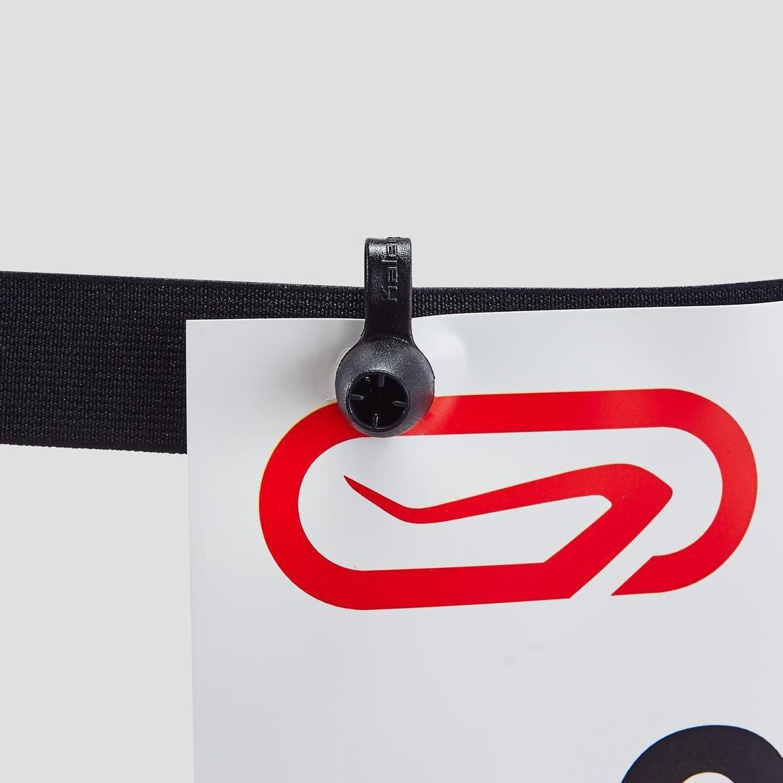 Adult Race Number Running Belt, Black, No Color, large image number 2