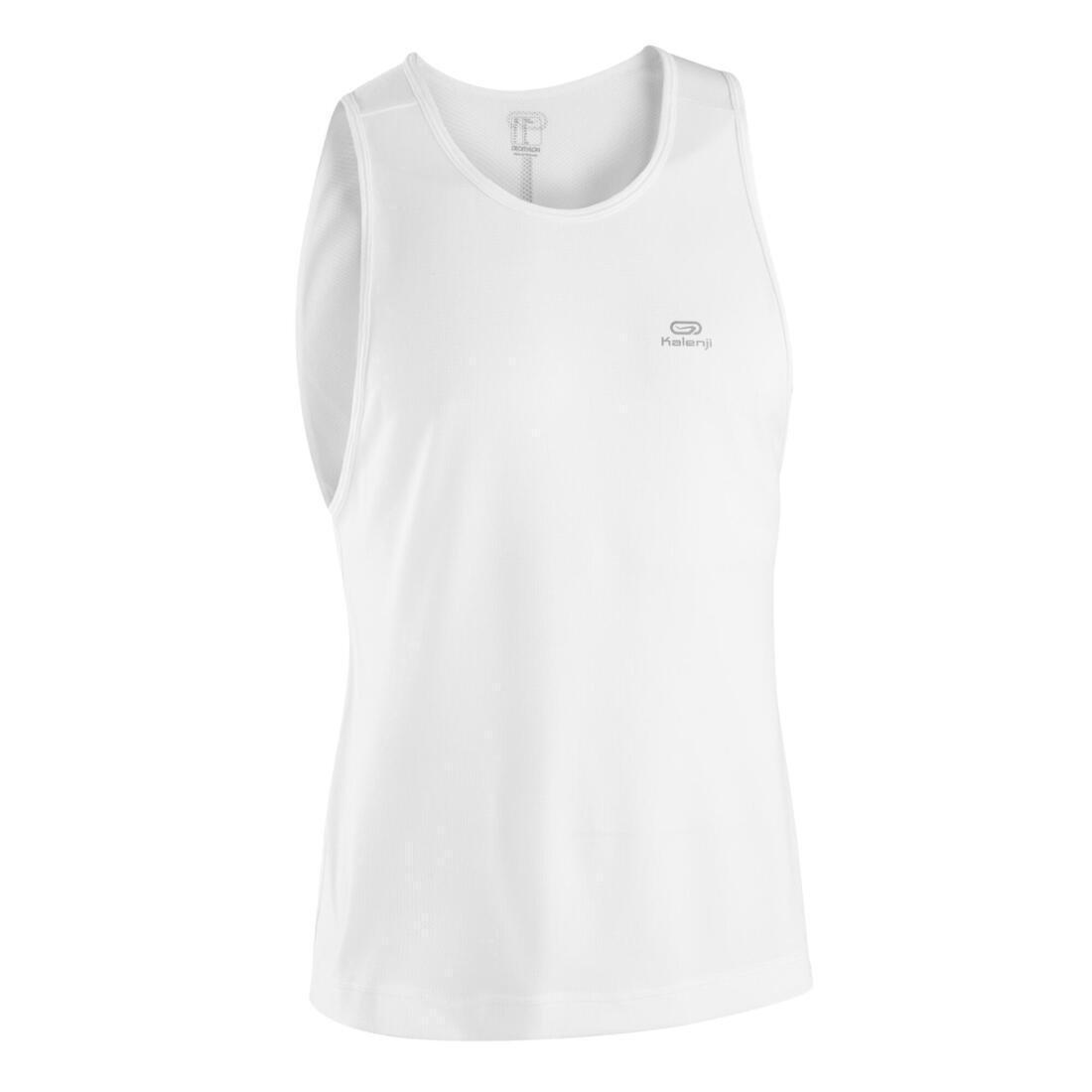 KALENJI - Mens Running Breathable Tank Top Dry, White