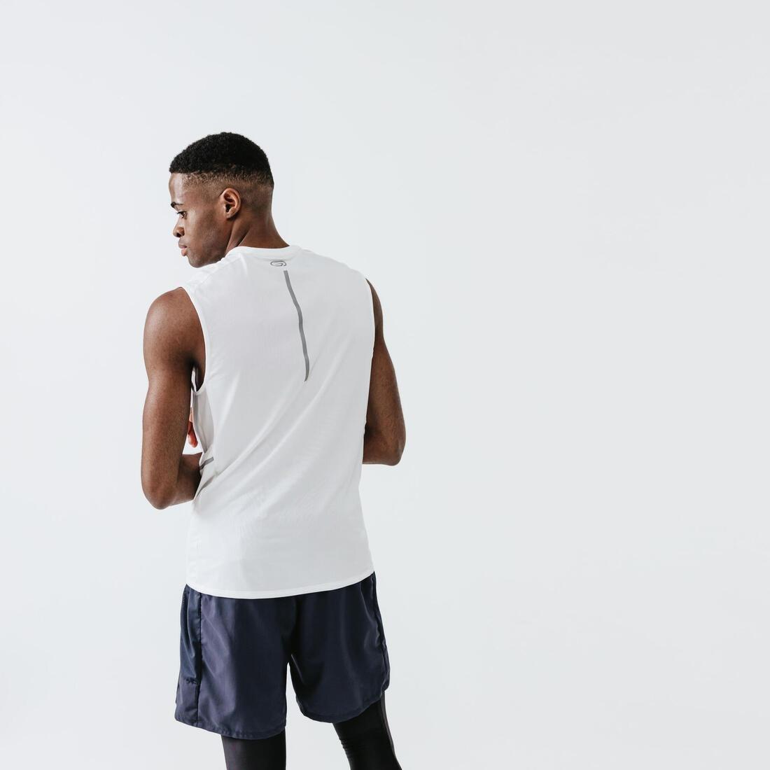 Mens Running Breathable Tank Top Dry, White, , large image number 11
