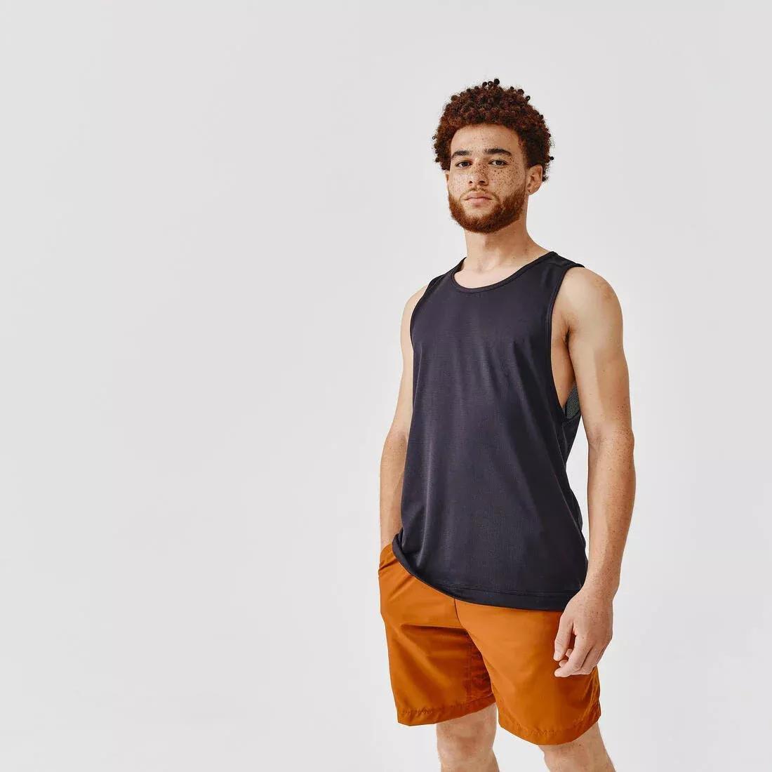 Mens Kalenji Dry Running Breathable Tank Top, Black, , large image number 0