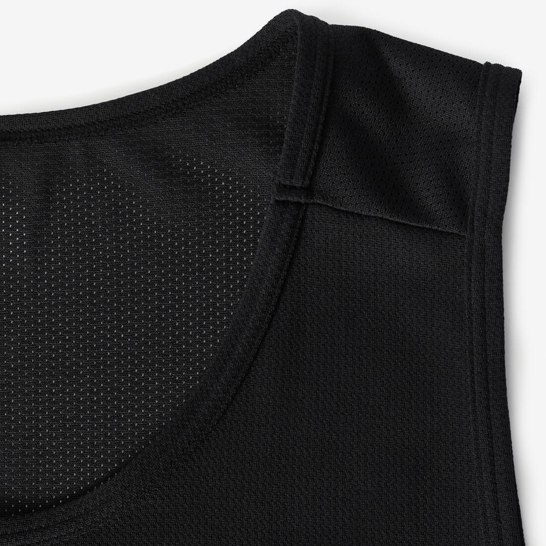 Mens Kalenji Dry Running Breathable Tank Top, Black, , large image number 7