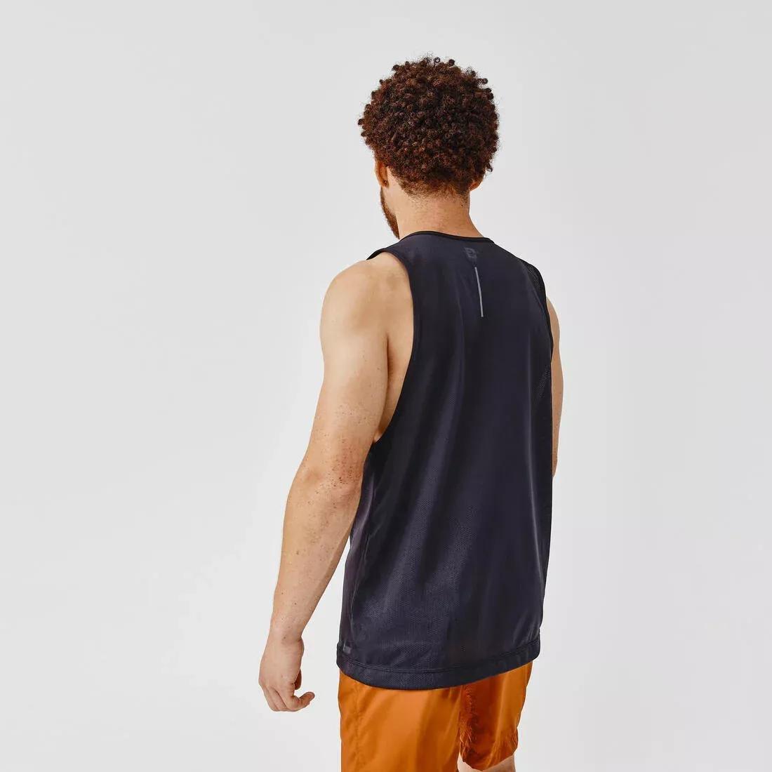 Mens Kalenji Dry Running Breathable Tank Top, Black, , large image number 13