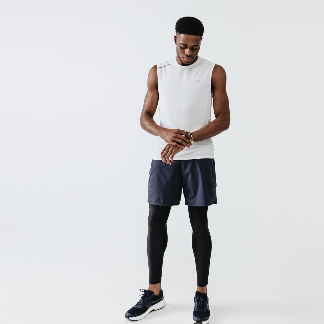 Mens Kalenji Dry Running Breathable Tank Top, Black, No Color, medium