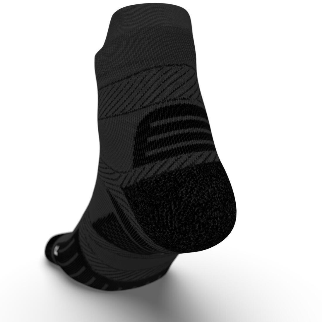 KIPRUN - Running Socks With Fine Straps, Black