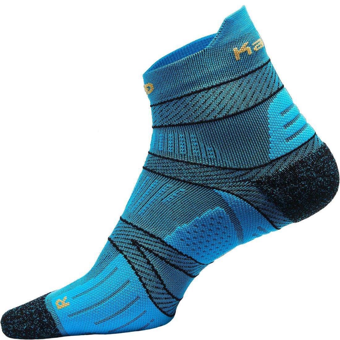 KIPRUN - Running Socks With Fine Straps, Black