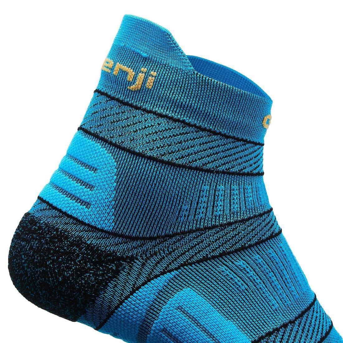 KIPRUN - Running Socks With Fine Straps, Black