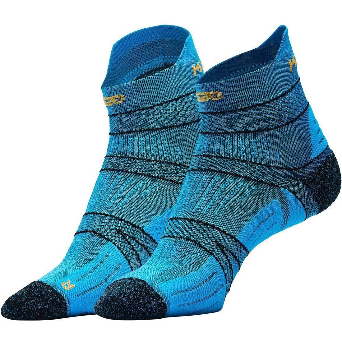 KIPRUN - Running Socks With Fine Straps, Black