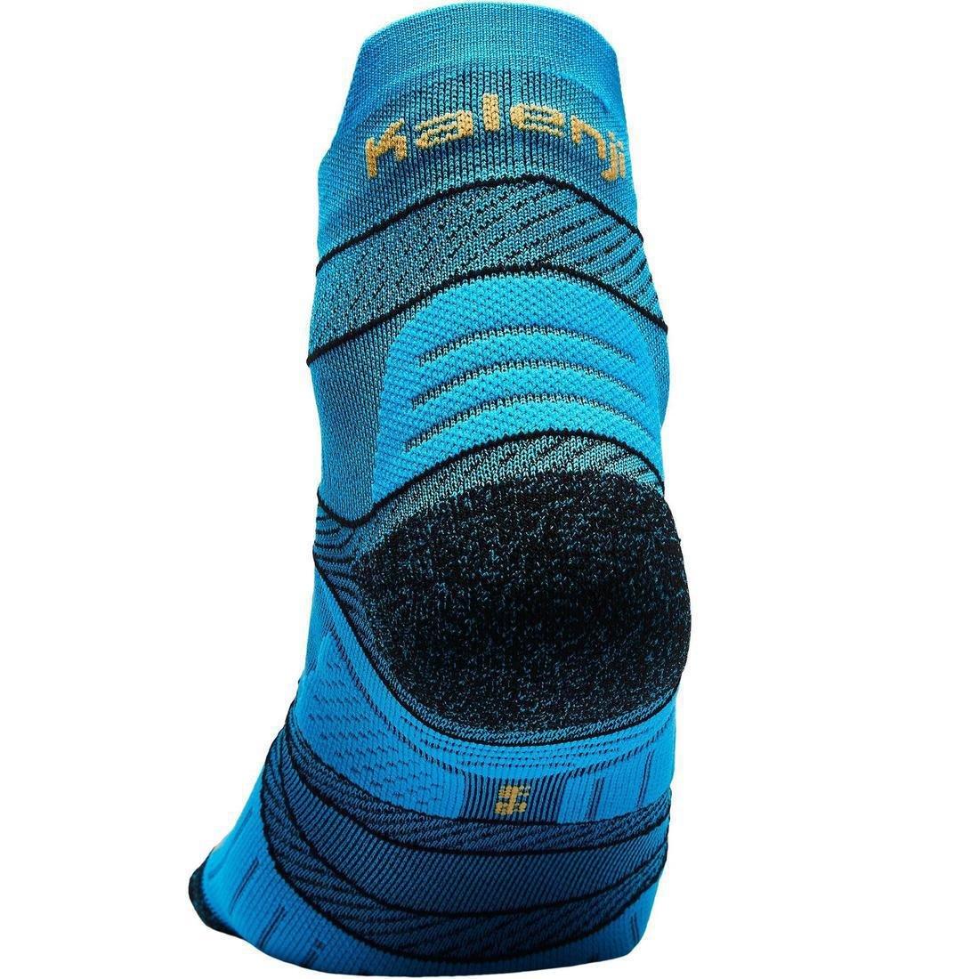 KIPRUN - Running Socks With Fine Straps, Black