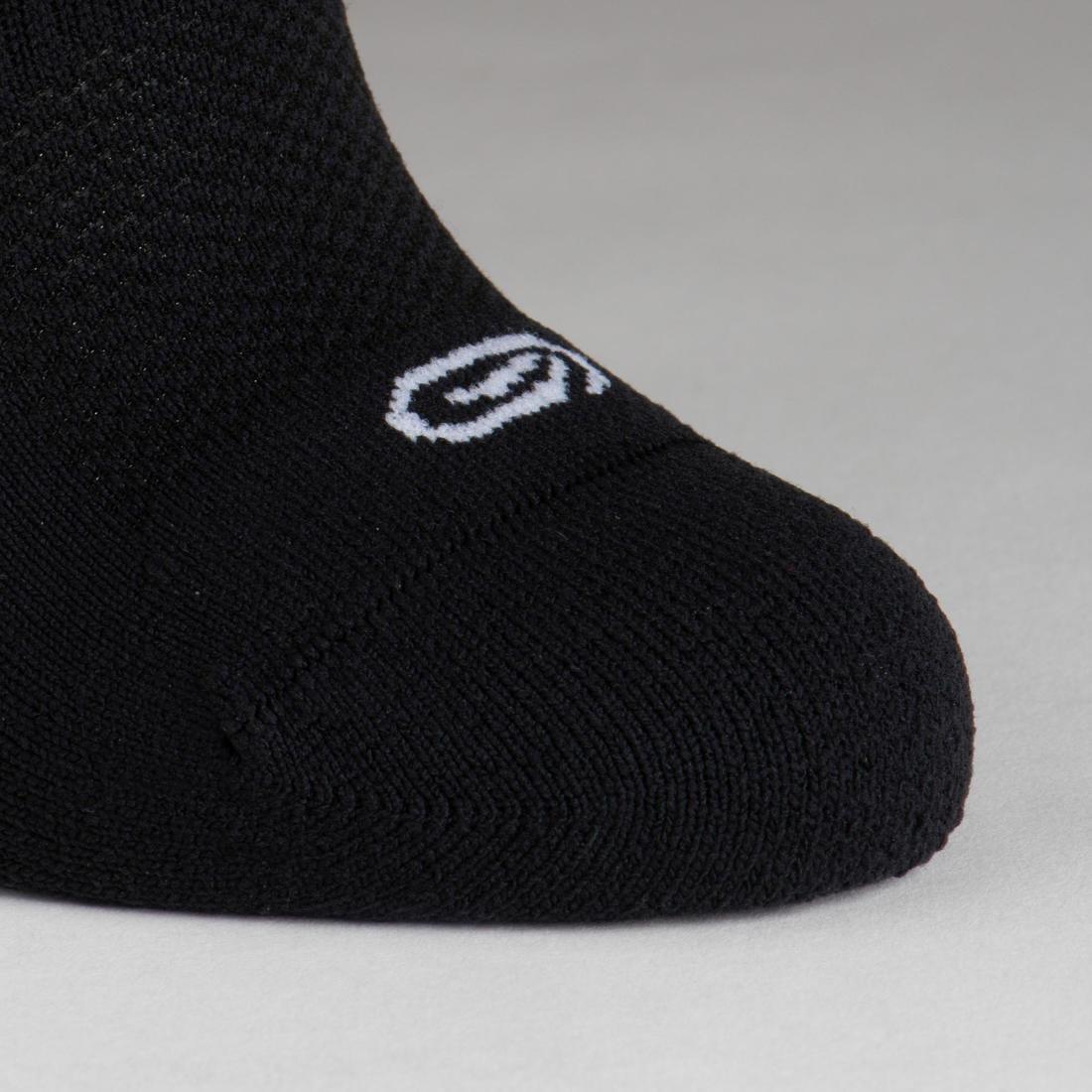 KIPRUN - Kids Invisible Athletics Socks Lot 2 Blanc Noir, Black