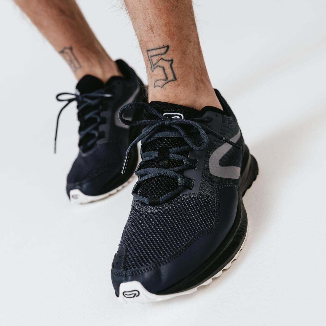 Men Run Active Grip Running Shoes, Black, , large image number 7