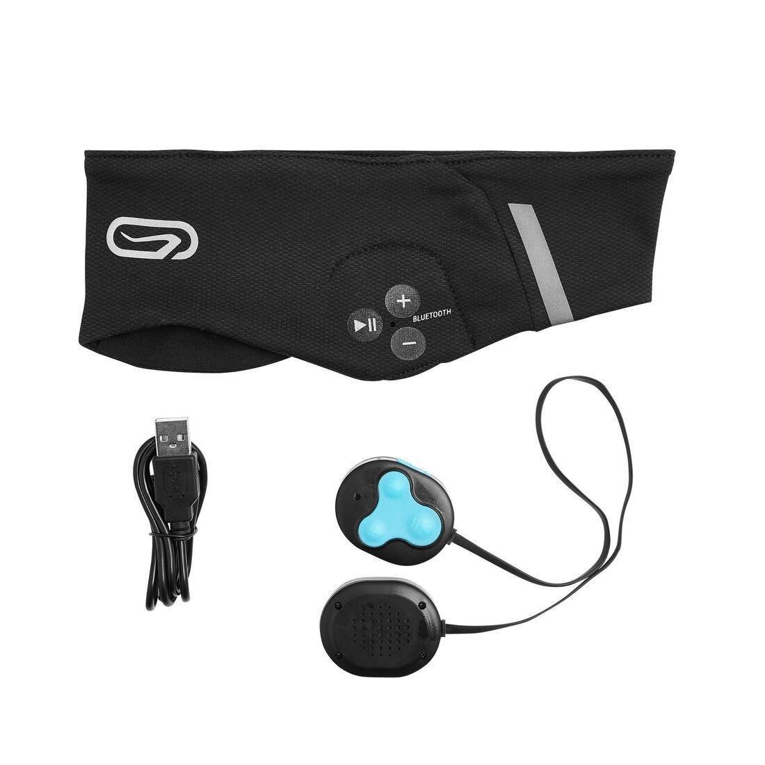 Kalenji Hb 500 Wireless Bluetooth Music Running Headband, Black, No Color, large image number 4