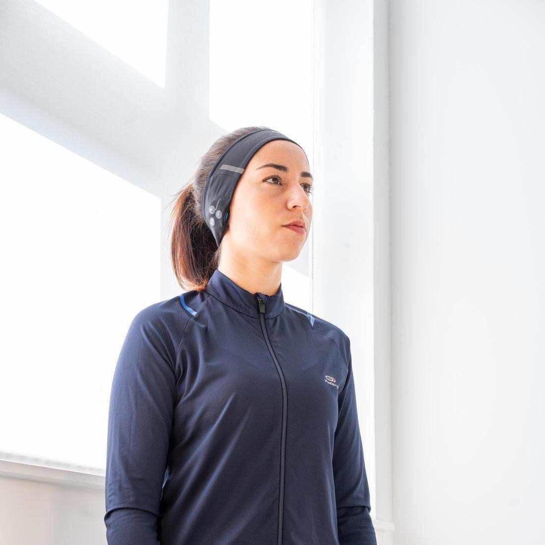 Kalenji Hb 500 Wireless Bluetooth Music Running Headband, Black, No Color, large image number 5