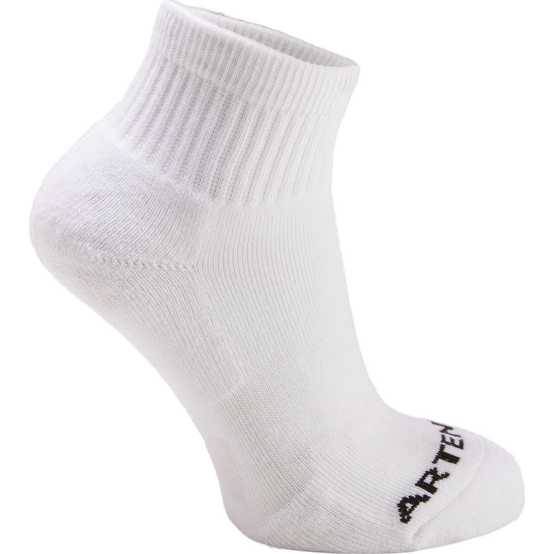 ARTENGO - Kids Sports Socks Rs 100 Tri-Pack, White