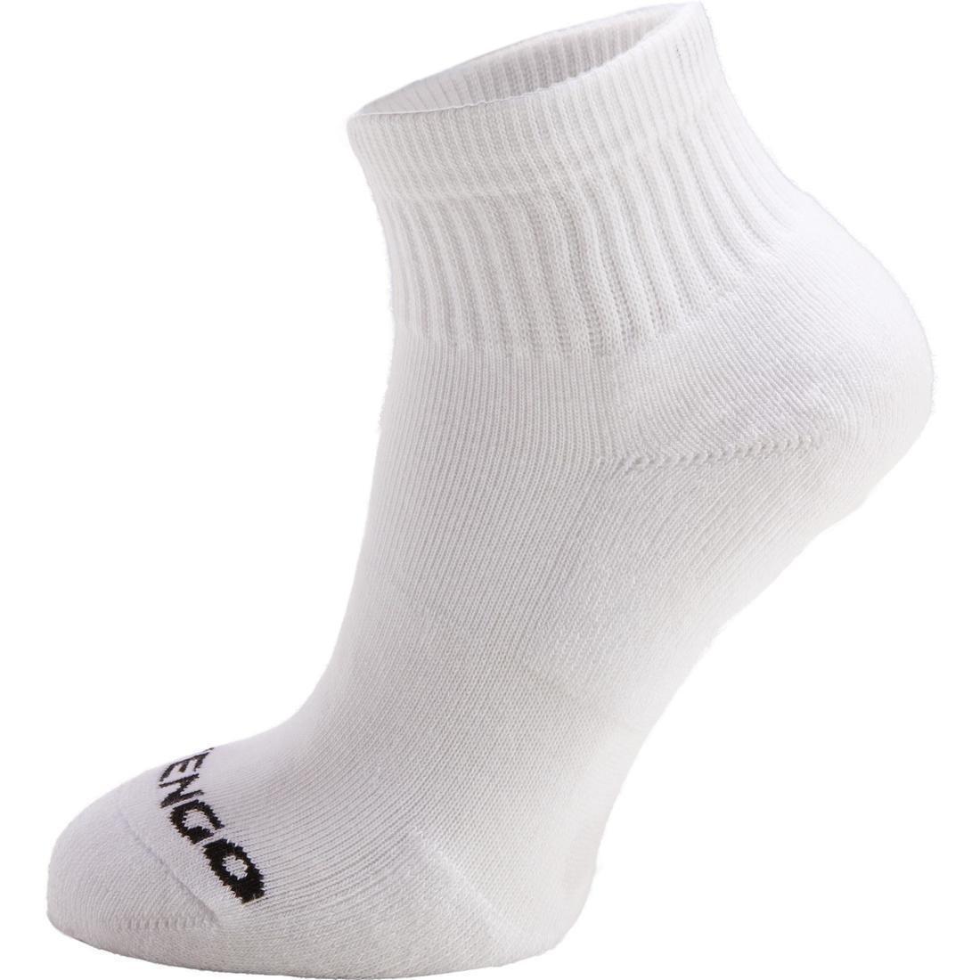 ARTENGO - Kids Sports Socks Rs 100 Tri-Pack, White