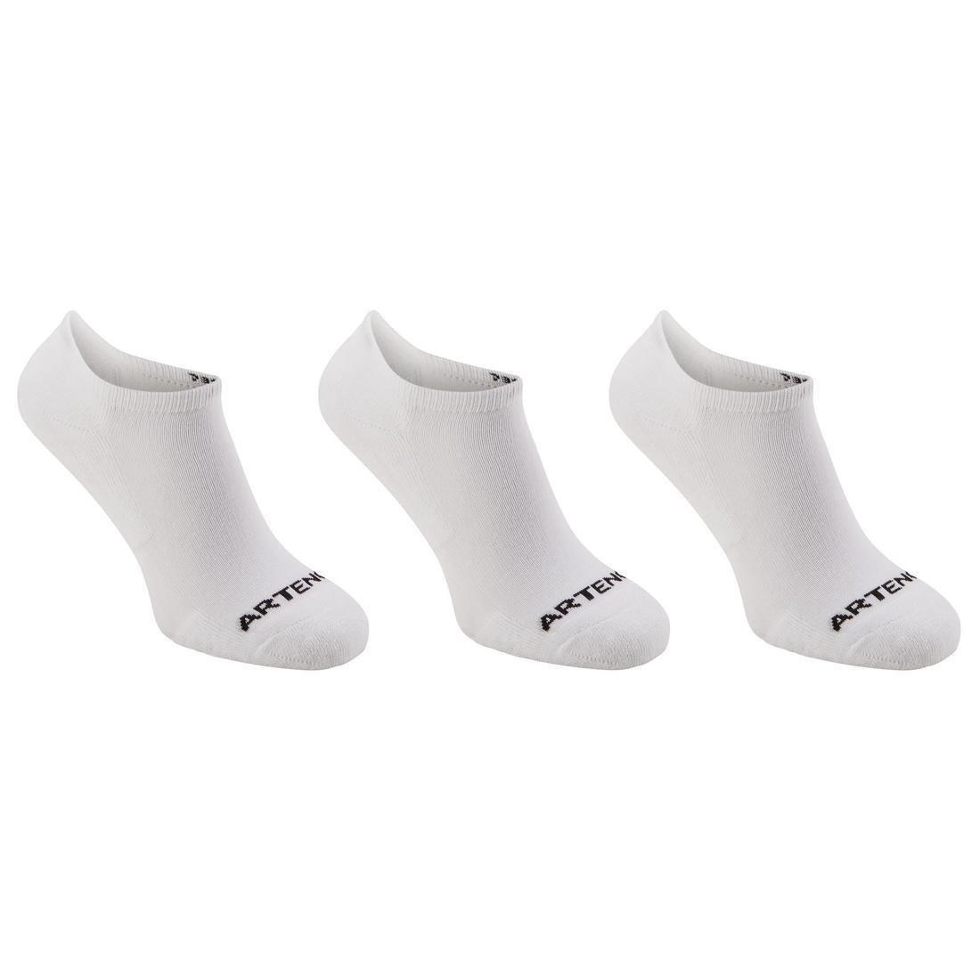 ARTENGO - Low Tennis Socks Rs 100 Tri-Pack, White