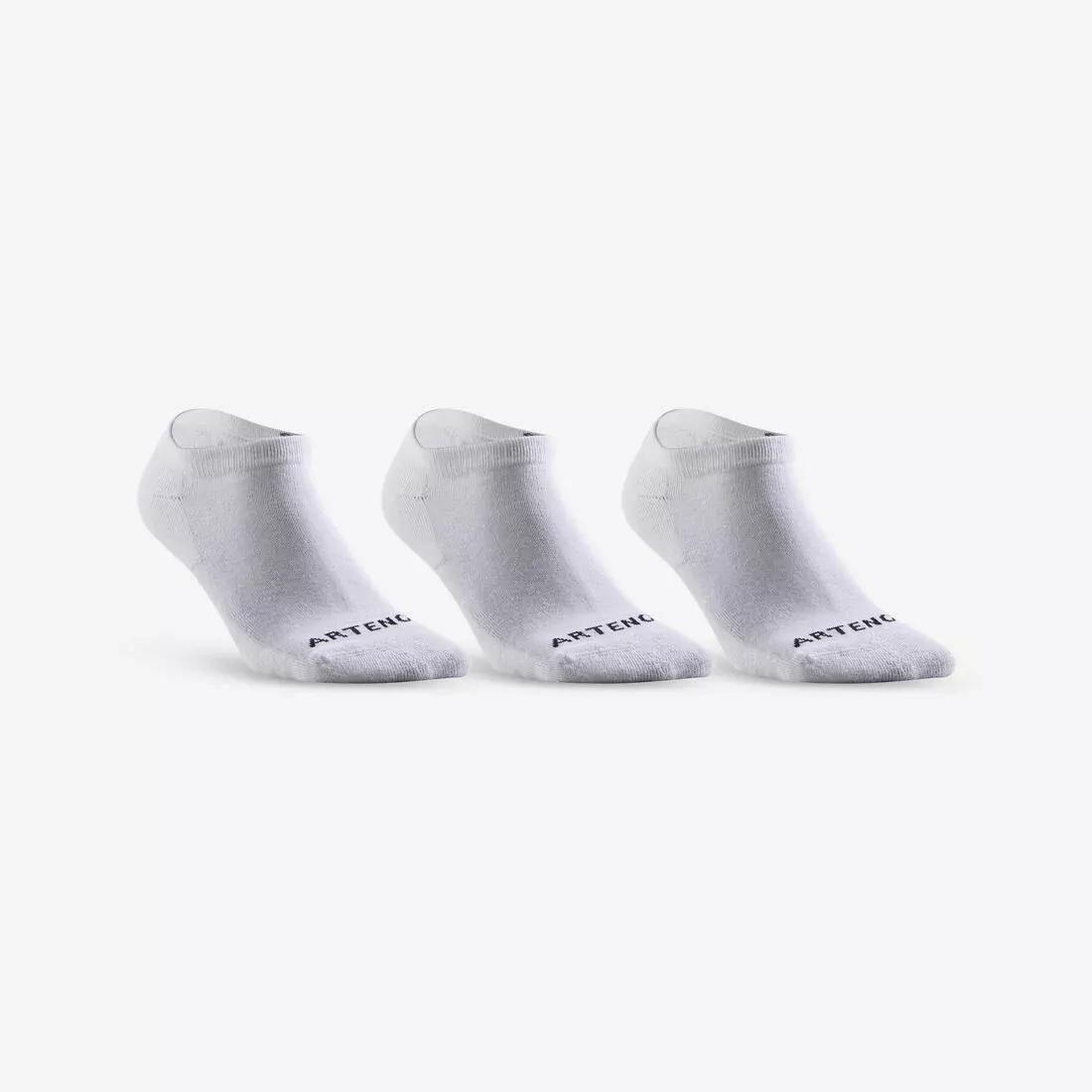 ARTENGO - Low Tennis Socks Rs 100 Tri-Pack, White