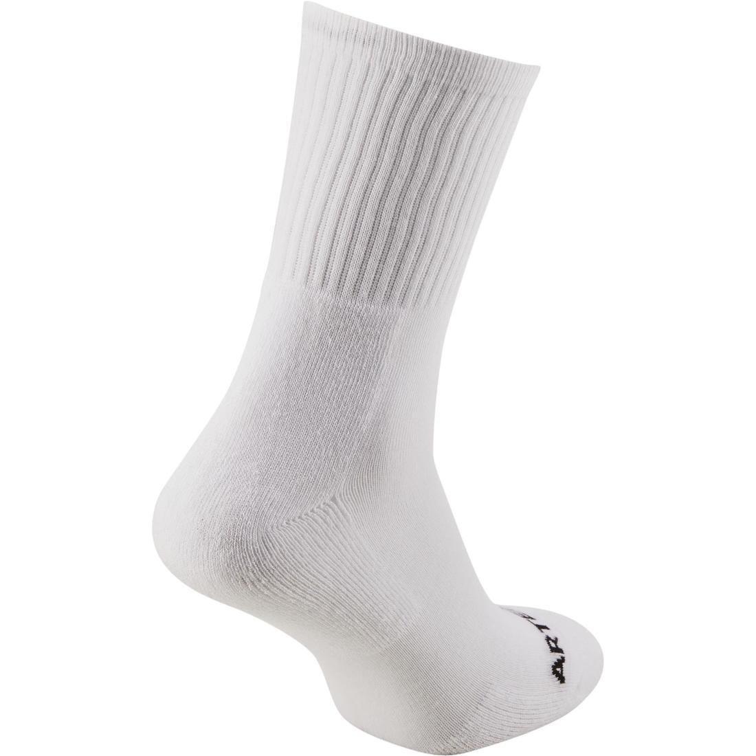 ARTENGO - High Sports Socks Rs 100 Tri-Pack, White