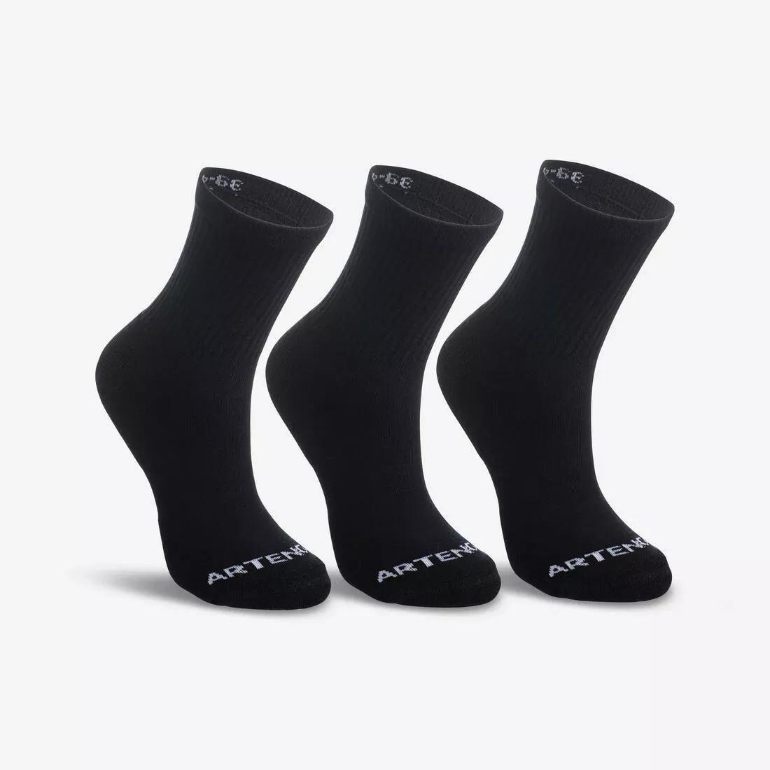 ARTENGO - High Sports Socks Rs 100 Tri-Pack, White