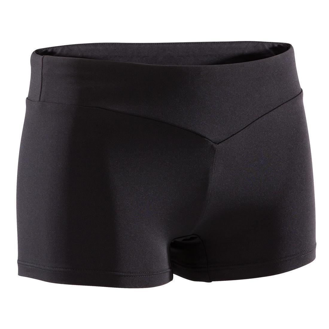 Kids Girls Artistic Gymnastics Basic Shorts, Black, , large image number 9