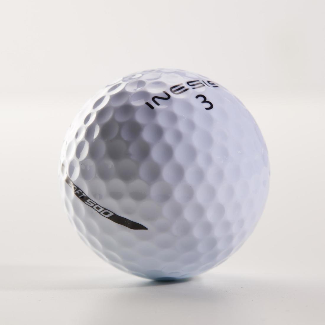 Soft 500 Golf Ball X12, White, No Color, large image number 3