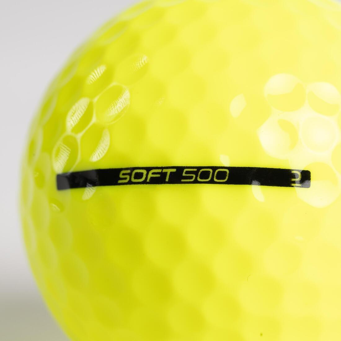 Golf Balls x12 - Inesis Soft 500, Yellow, No Color, large image number 4