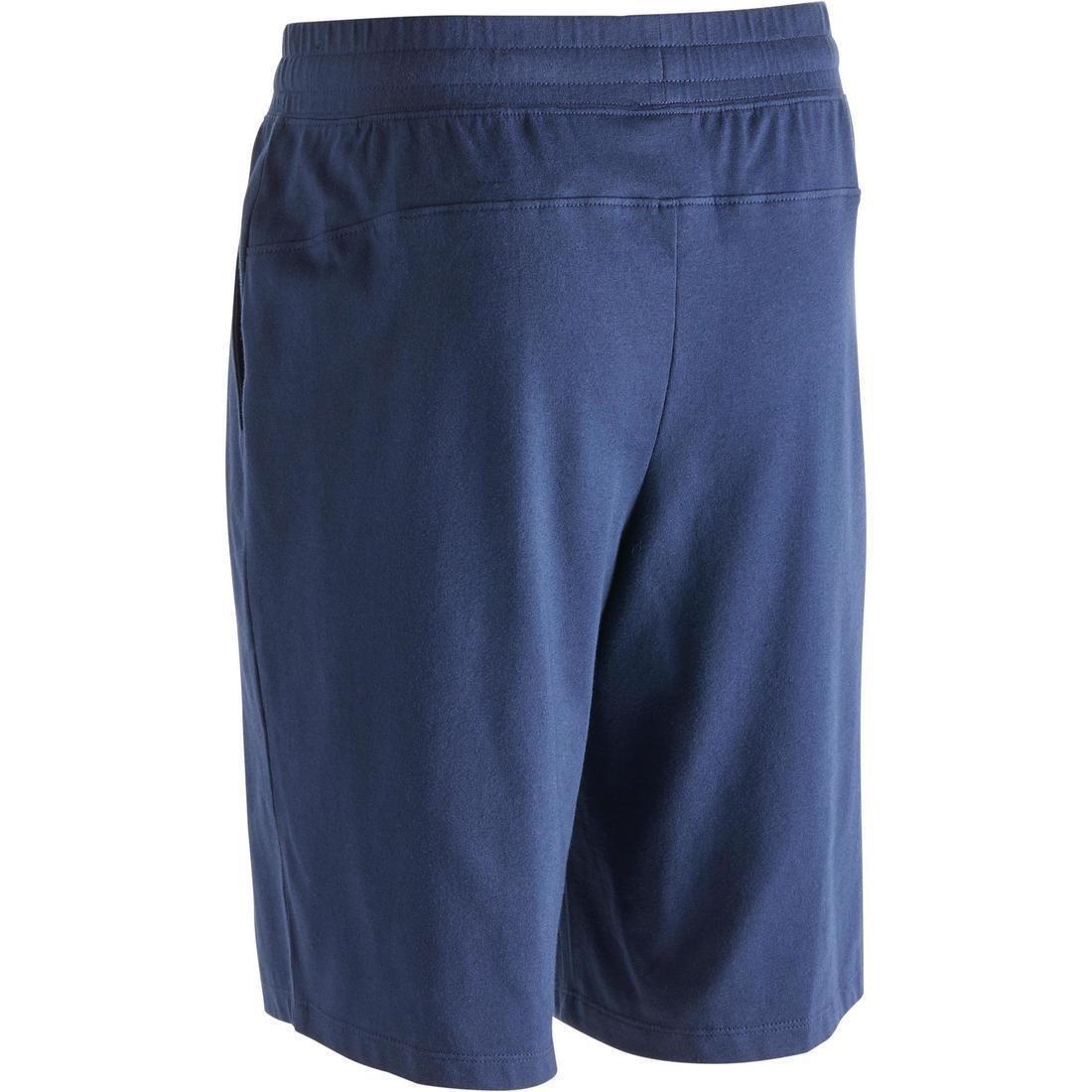 Fitness Long Stretch Cotton Shorts, Black, , large image number 8